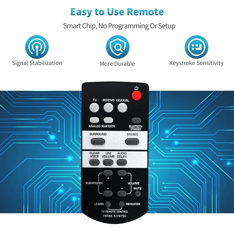 FSR66 ZJ78750 Remote Parts Accessories For Yamaha Sound Bar YAS-103 YAS-105 YAS-106 YAS-107 YAS-108 YAS-207 ATS-1030 ATS-1080