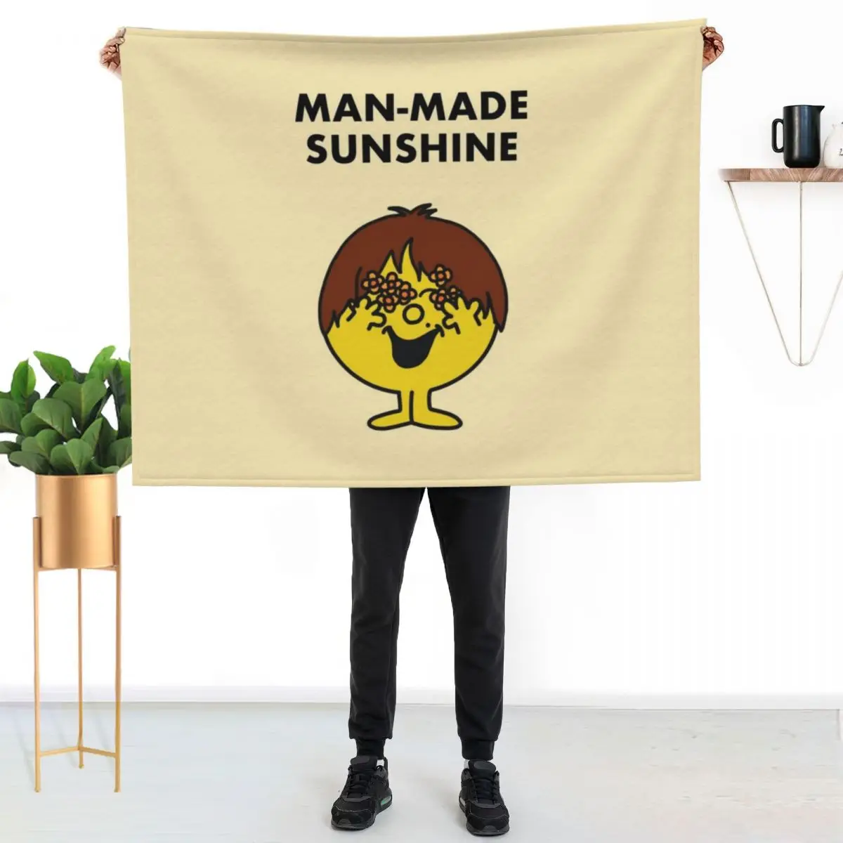 Man Made Sunshine Throw Blanket Sofa Blankets For Sofas for babies Vintage wednesday Luxury Designer Blankets