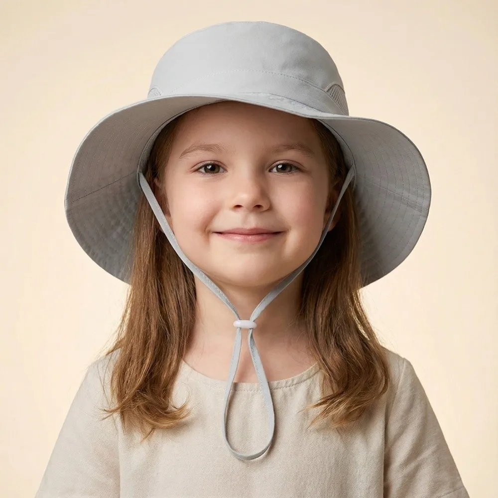 

Breathable Quick Dry Fisherman Hat Lightweight Mesh Screen Kids Sun Protection Hat UV Protection Solid Color Beach Hat Travel