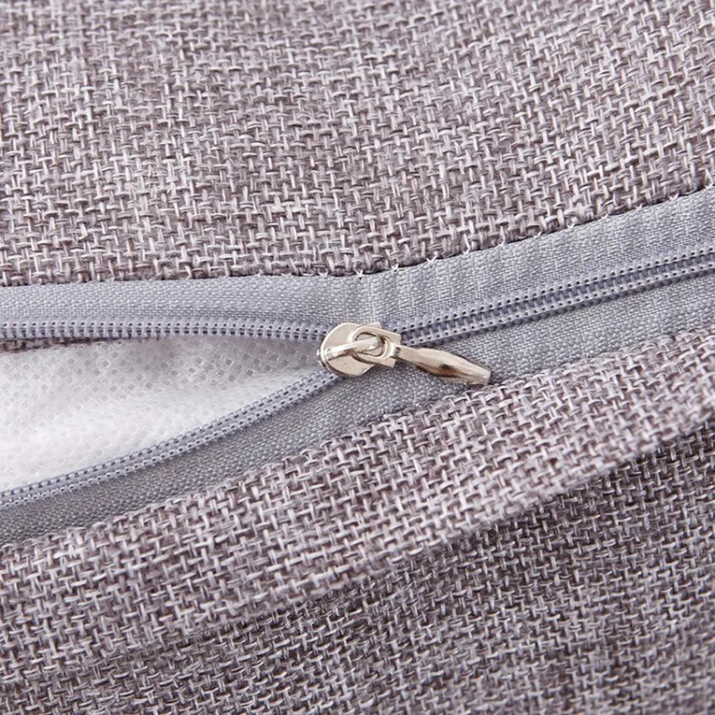 

Premium Flax Pillow Covers 50X50Cm Hidden Zipper Machine Washable Breathable Cushion Cover Home Office Sofa Coffee Shop