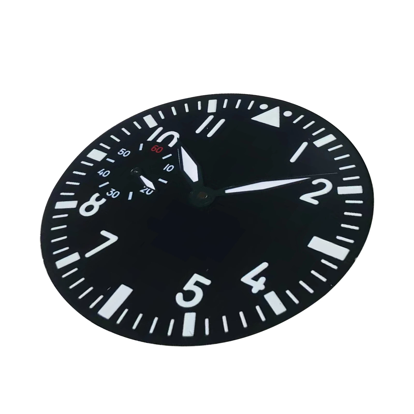 

Для ETA 6497 Циферблат часов 38,9 мм Черный циферблат со стрелками Зеленый светящийся комплект часов для ETA 6497 для часов Seagull ST3600