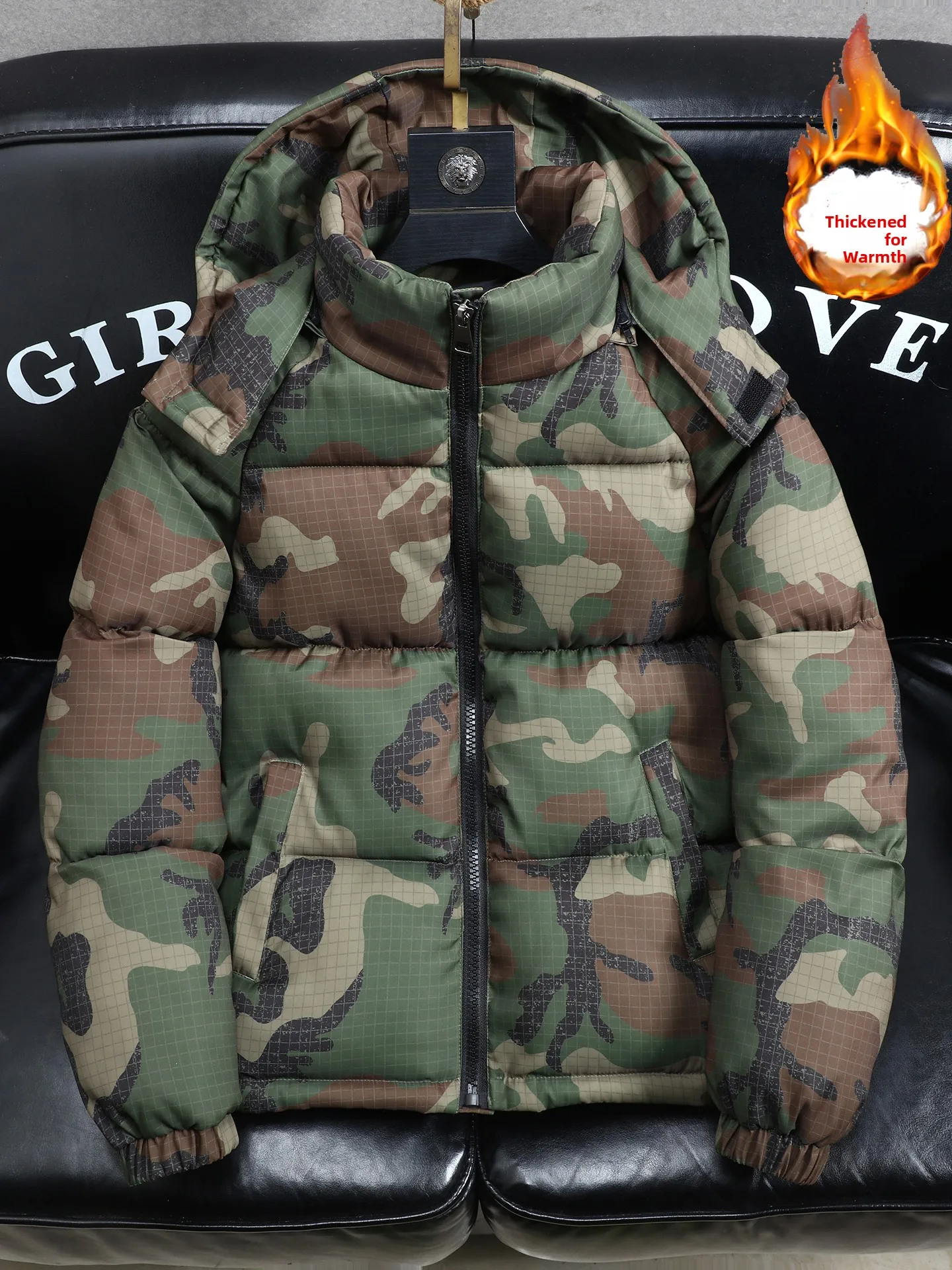 

Thiened Cotton Jaet Men's Winter Hat Camouflage Dirt Resistant New Faion ort Military Sle Men's Cotton Coat
