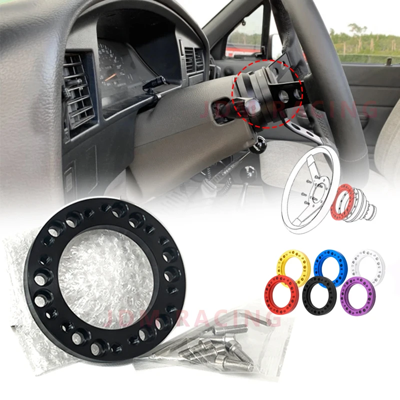 

0.5" Racing Style Steering Wheel Quick Release Short Hub Adapter Conversion Spacer 12.5mm Aluminium Alloy, 6 X 70mm Bolt Pattern