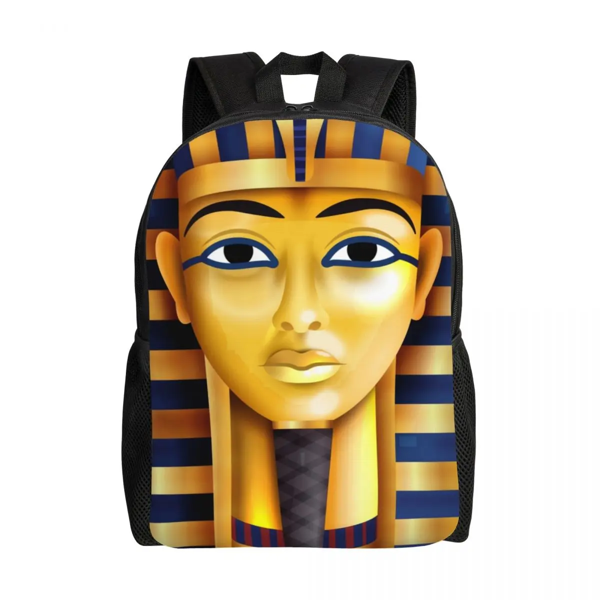 

Ancient Egypt Pharaoh King Tut Backpack for Men Women Waterproof School College Egyptian Bag Printing Bookbags