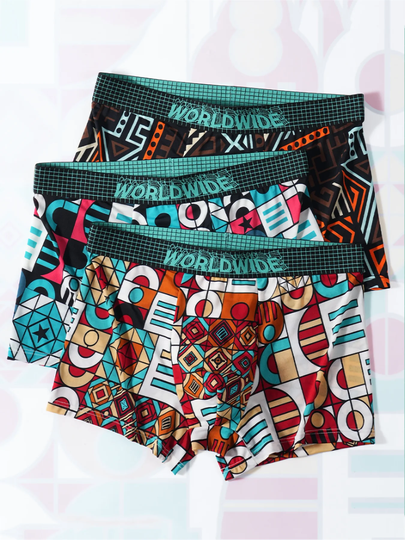 3-Piece Men's Ice Silk Boxer Briefs Set - 