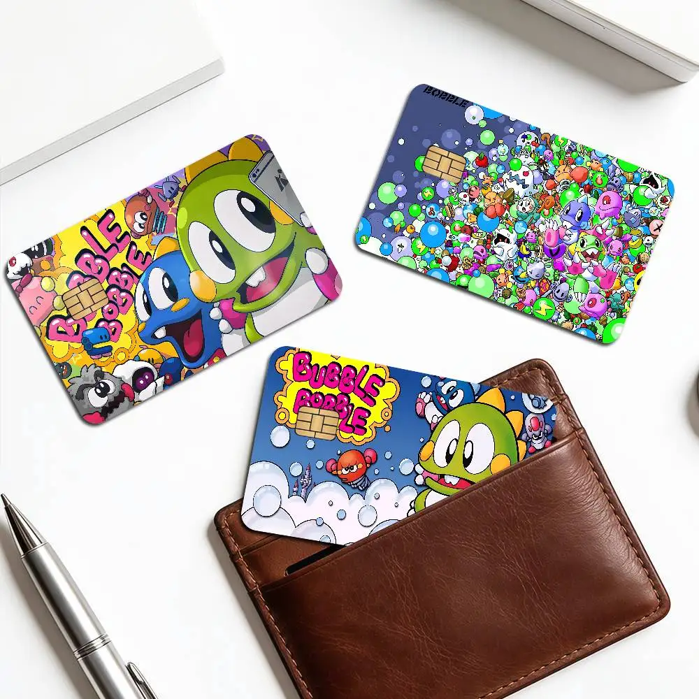 Cartoon Bubble Bobble Anime Cartoon Sticker Film Skin for Credit Card Debit Bank Bus Card