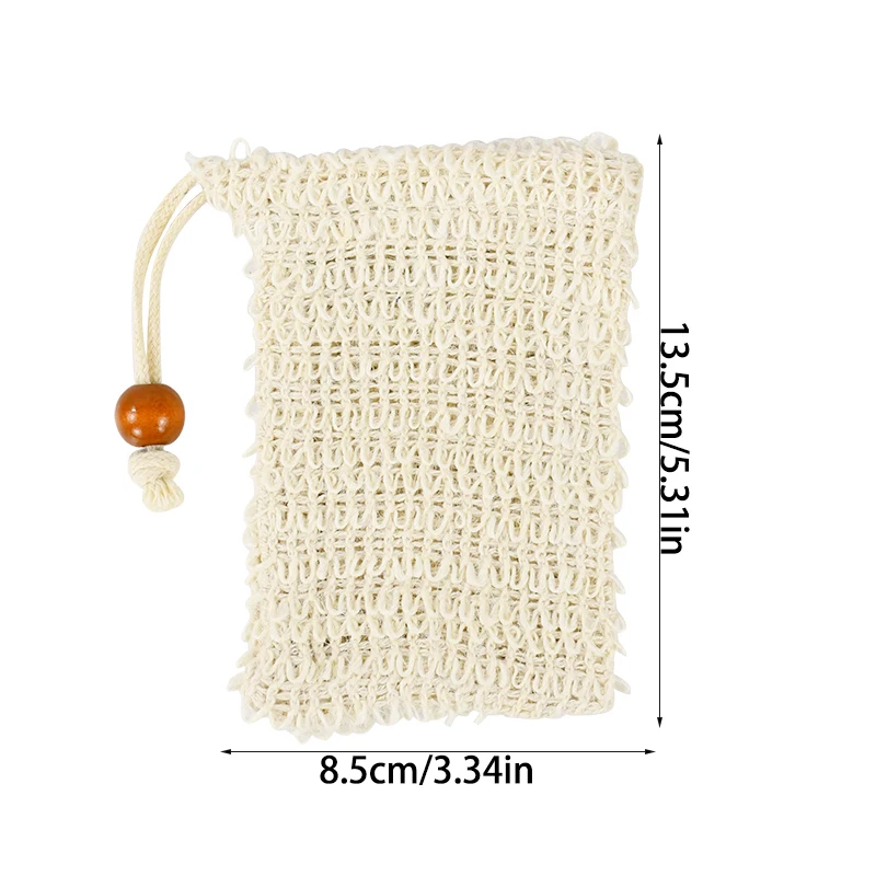 5-50pcs Natural Sisal Soap Bags Shower Bath Exfoliating Soap Saver Pouch Holder for Bath & Shower Use Soap Packaging Mesh Bags