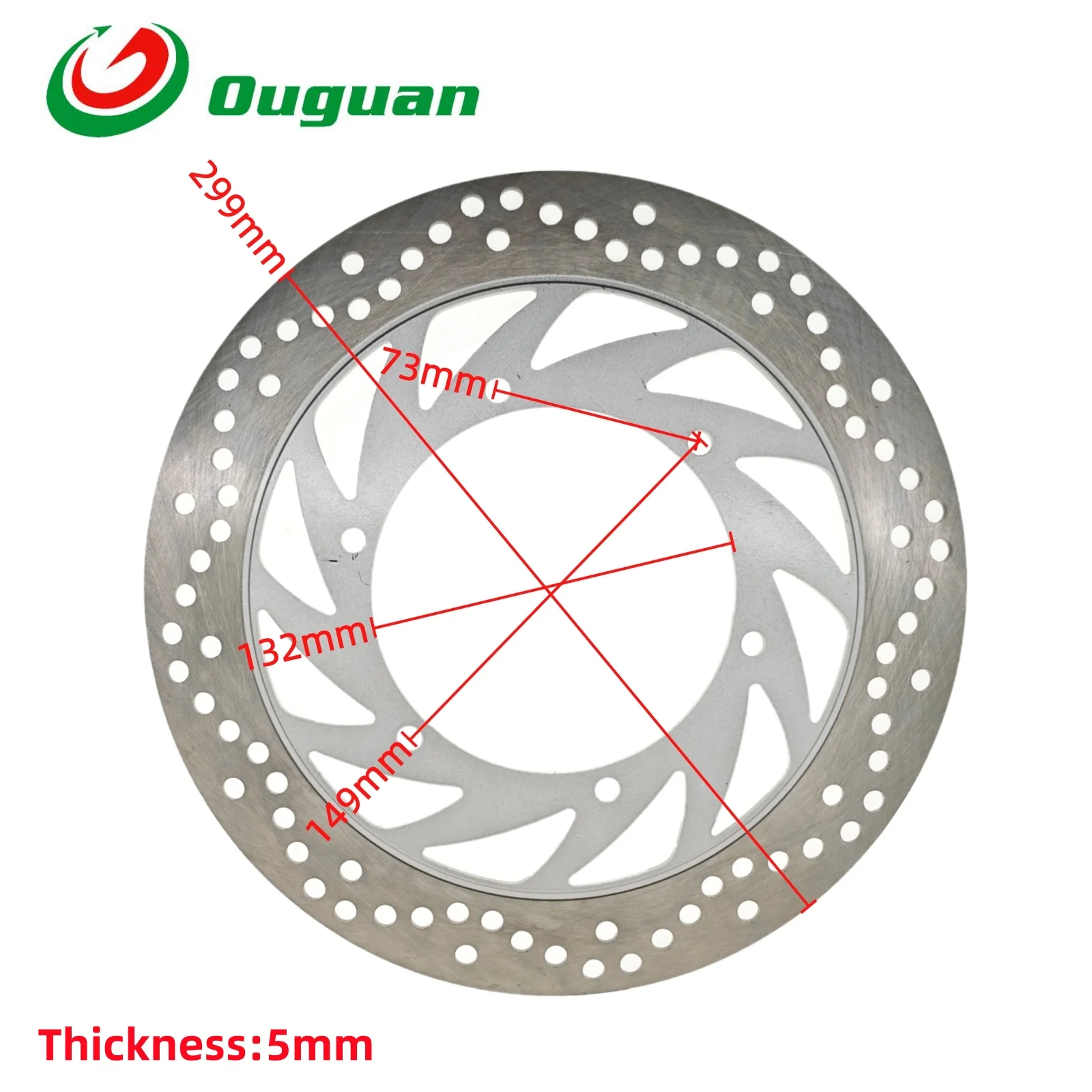 

ouguan for Yamaha XVS400 96 XVS650 97-04 XVS1100 Drag star 99-04 XVS650A Dragstar Classic 98-07 Front Brake Disc Brake Rotor