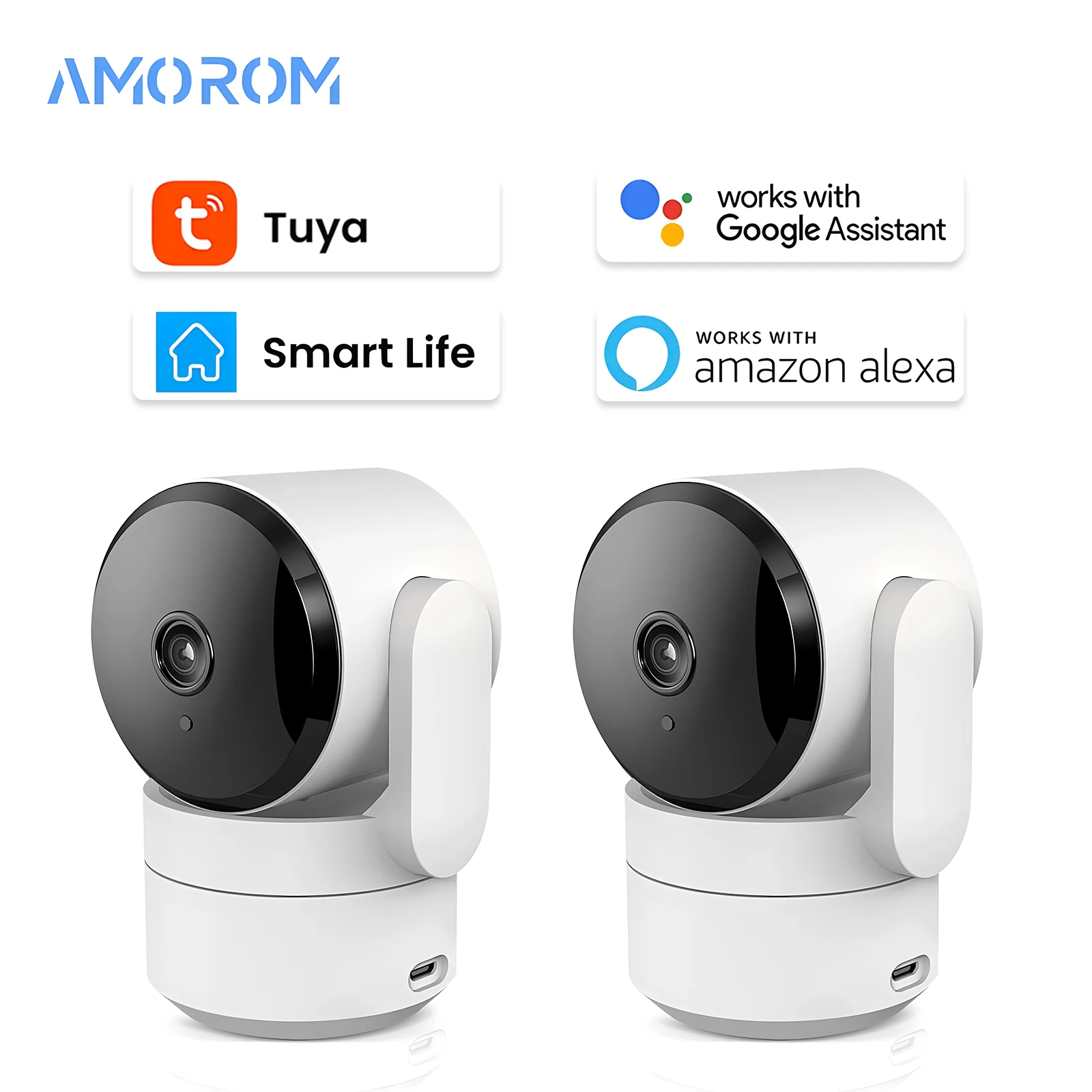 1080P Tuya Indoor Wifi Ip Camera Baby Monitor Night Vision Ai Detection Two -Way Audio Surveillance Cameras Support Google Alexa