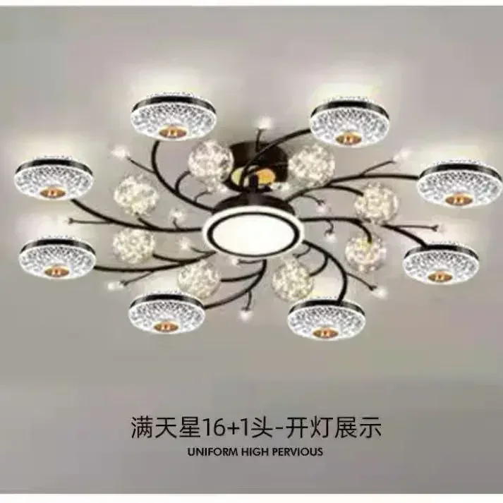 

Smart Crystal LED Ceiling Light Modern Chandelier for Living Room, Bedroom, Restaurant & Apartment Decor Lighting