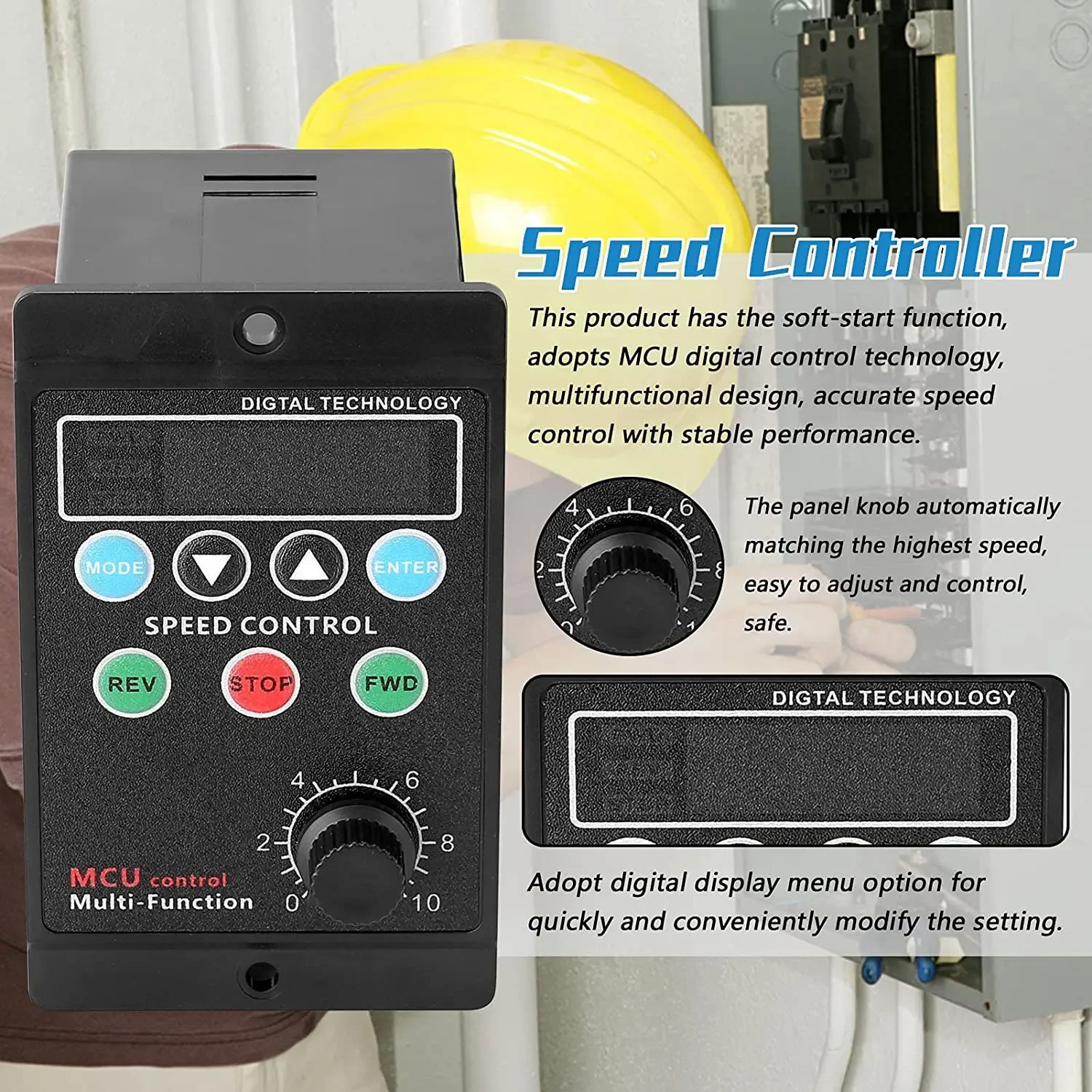 AC 220V 400W Motor Speed Controller 50Hz 60Hz Variable Adjustable Speed Regulator for AC Motors