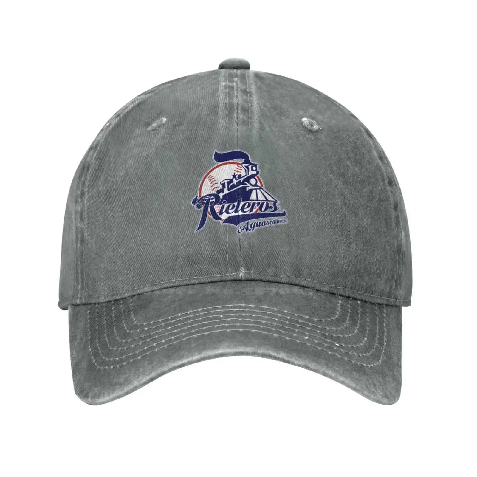 Aguascalientes Rieleros Logo Mode Kwaliteit Denim Pet Gebreide Baseballpet