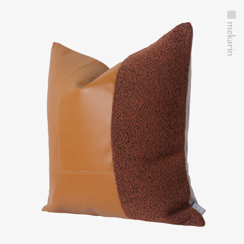 Nordic orange stitching pillow sofa cushion living room square pillow cushion hotel restaurant winery seat cushion