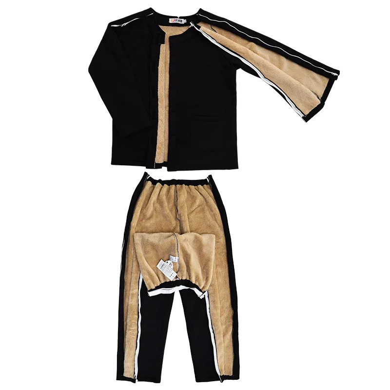 

Full-Open Nursing Gown with Fleece Lining, Thickened Zipper, Double-Opening, Convenient for Fracture Recovery Patients to Wear a