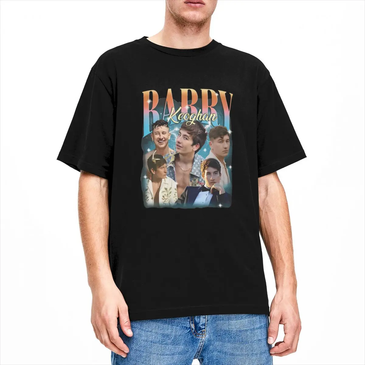 Barry Keoghan Vintage 90s Cool Jacob Elordi Actor T-Shirts Men Crazy Cotton Tee Shirt Short Sleeve T Shirt New Arrival Clothes