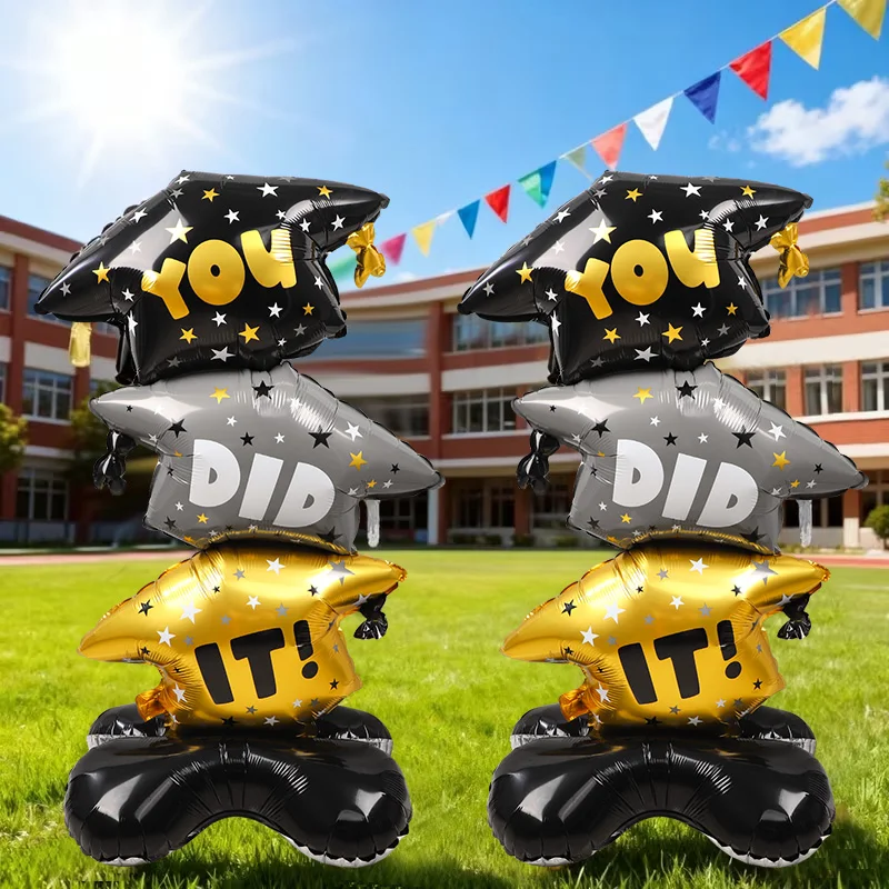 

1/2pcs Graduation Standing Foil Balloon Set 2026 Graduation Party Decoration Supplies University Graduate Celebration Balloon