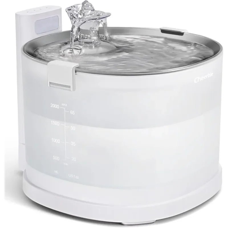

Cheerble Pumpless Cat Water Fountain, Elfin Fountain, Wireless Pet Fountain Battery Operated