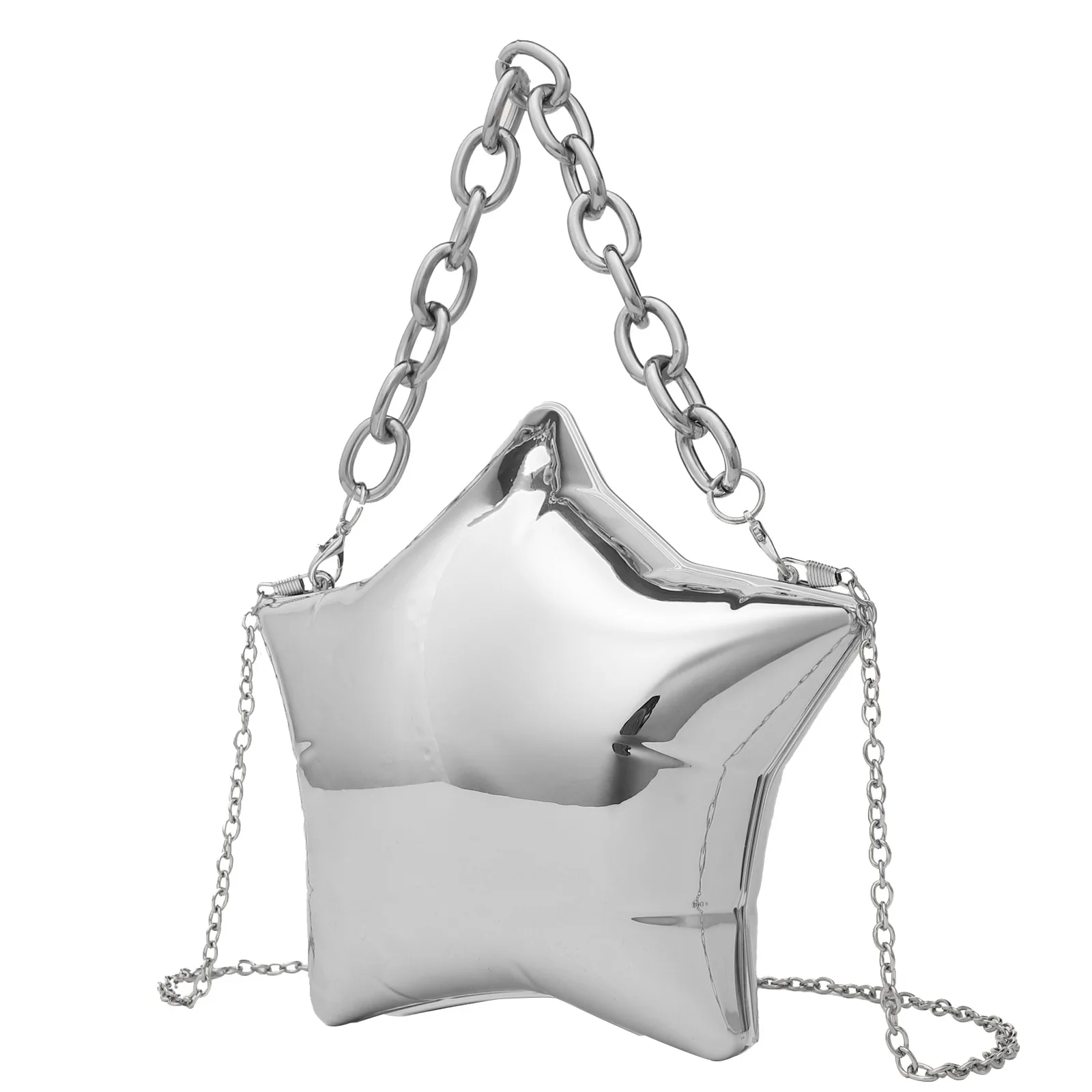 Pentagram Dinner Thick Chain Wrist Bag Crossbody Ladies Clutch Bag Wedding Party Banquet Luxury Handbags Bolso Diseñador De Lujo