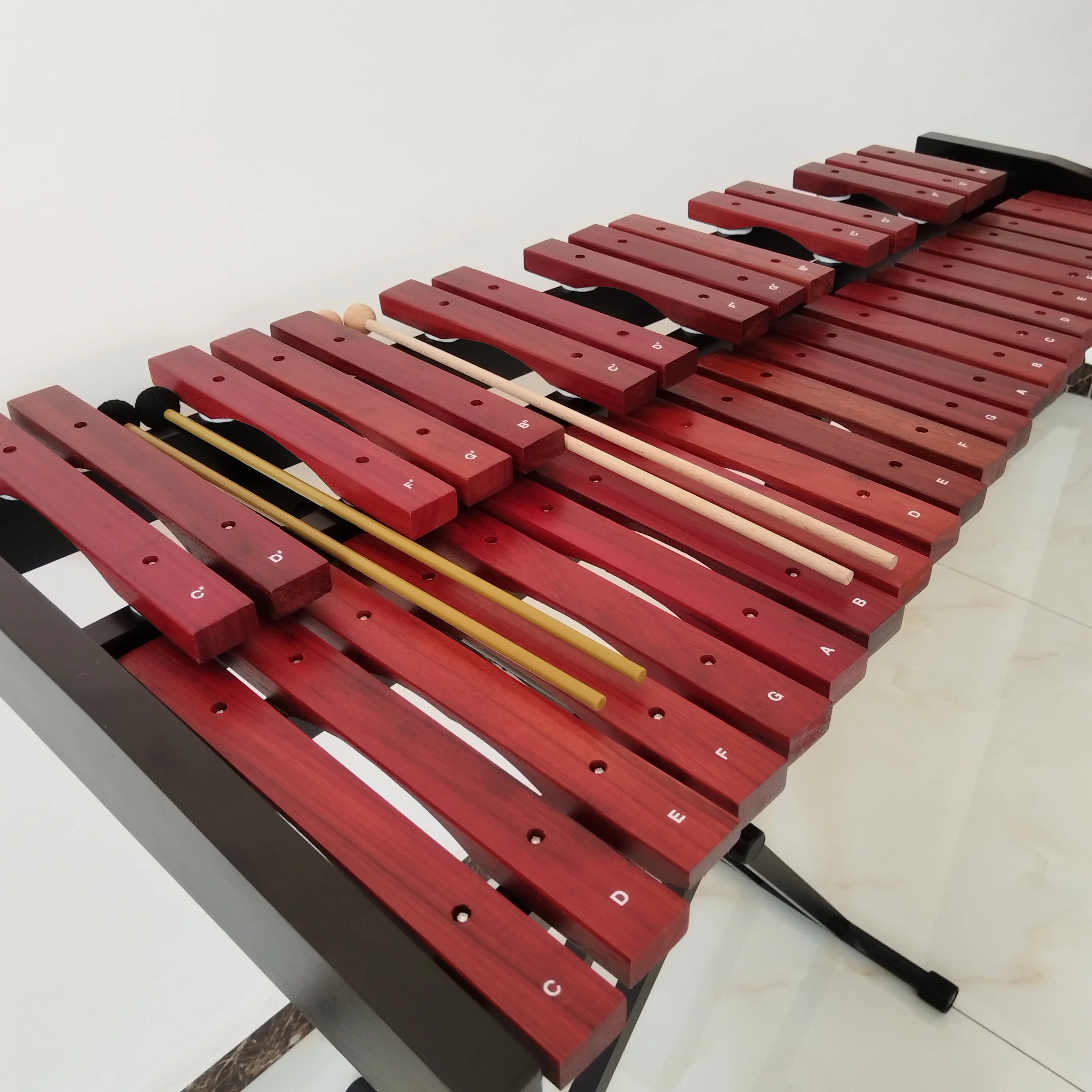 Professional 37 Tone Red Wood Marimba 37 Key Knock Lute Percussion Musical Instrument 37 Tone Xylophone Knock Piano