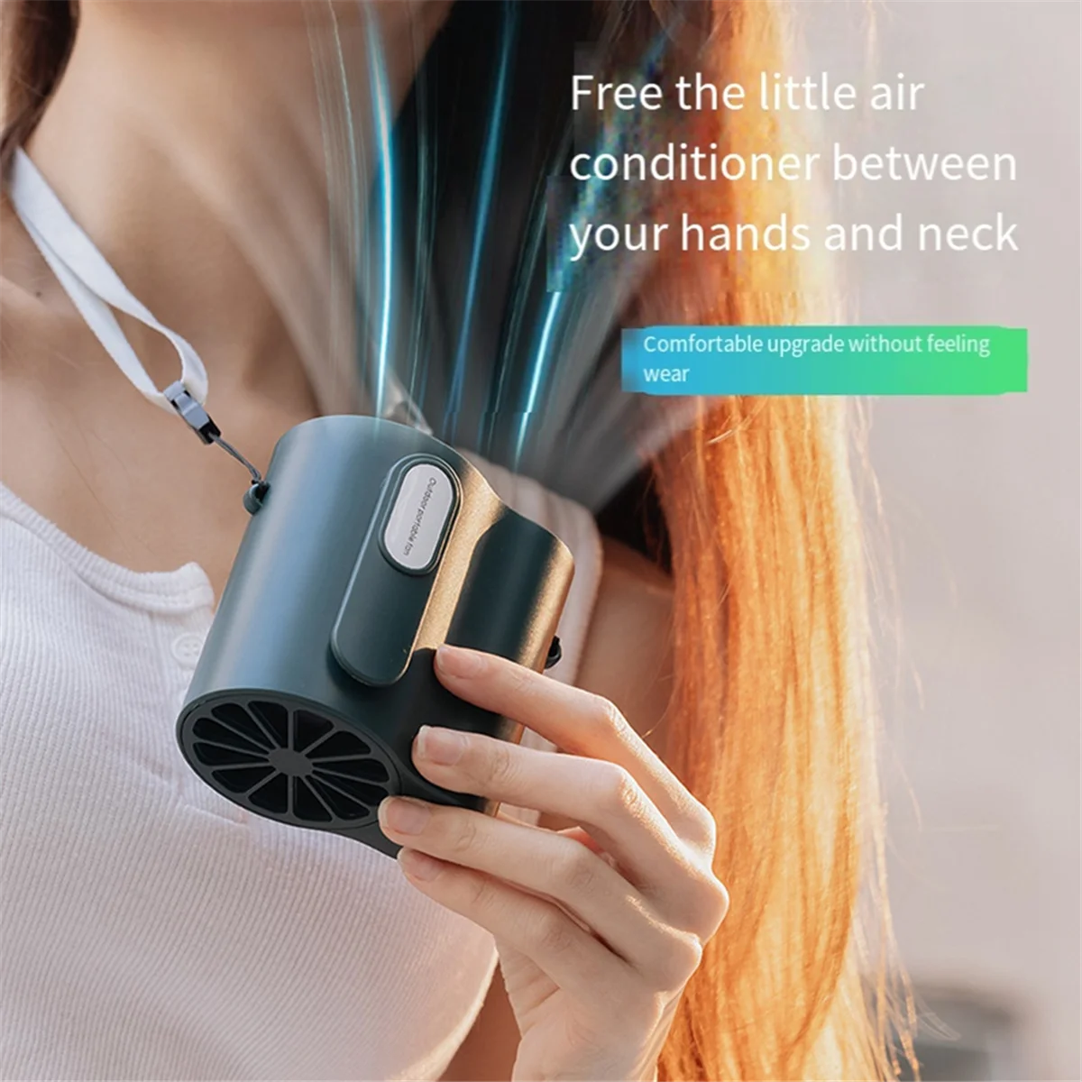 

fan Portable Cooling Clip Fan, Waist Fan, Powerful Small Personal Portable Shirt Fan, Outdoor Undershirt Fan Green