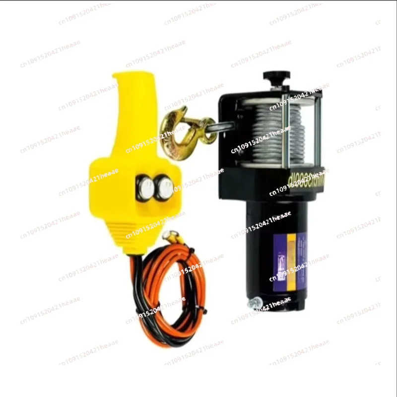 Suitable for  with 600kg Load Capacity And 6M Steel Cable for RecoveryElectric Winch 12V/24V Heavy Truck Trailer Winch Kit