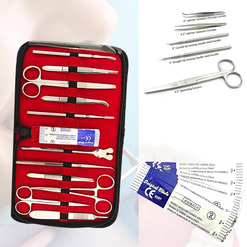 Suture Practice Kit Medical Training Supplies Surgical Precision Tools Set for Students
