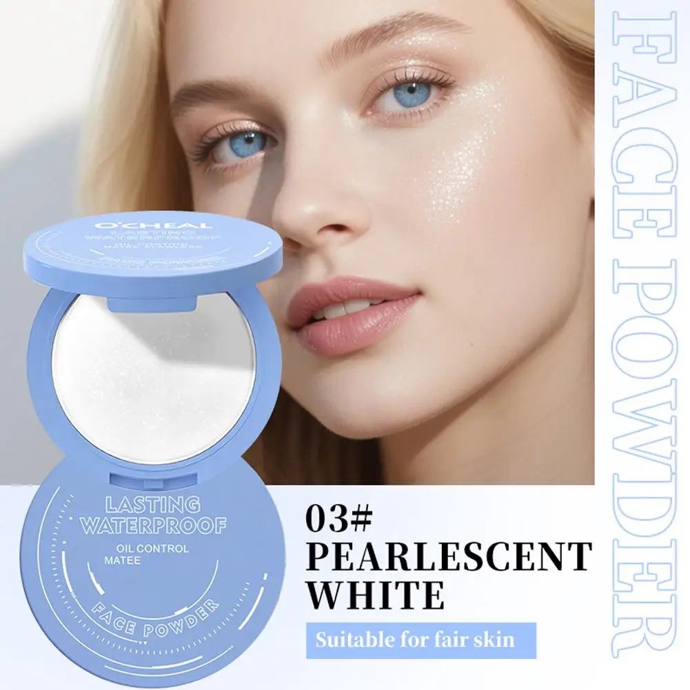 1pcs Face Setting Powder Full Coverage Cushion Pressed Powder คอนซีลเลอร์กันน้ําติดทนนานแต่งหน้าเครื่องสําอาง Make Up