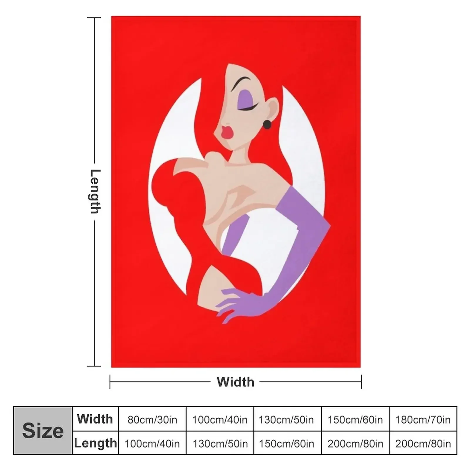 Jessica Rabbit Minimalist Throw Blanket Large Vintage warm for winter Thermal Blankets