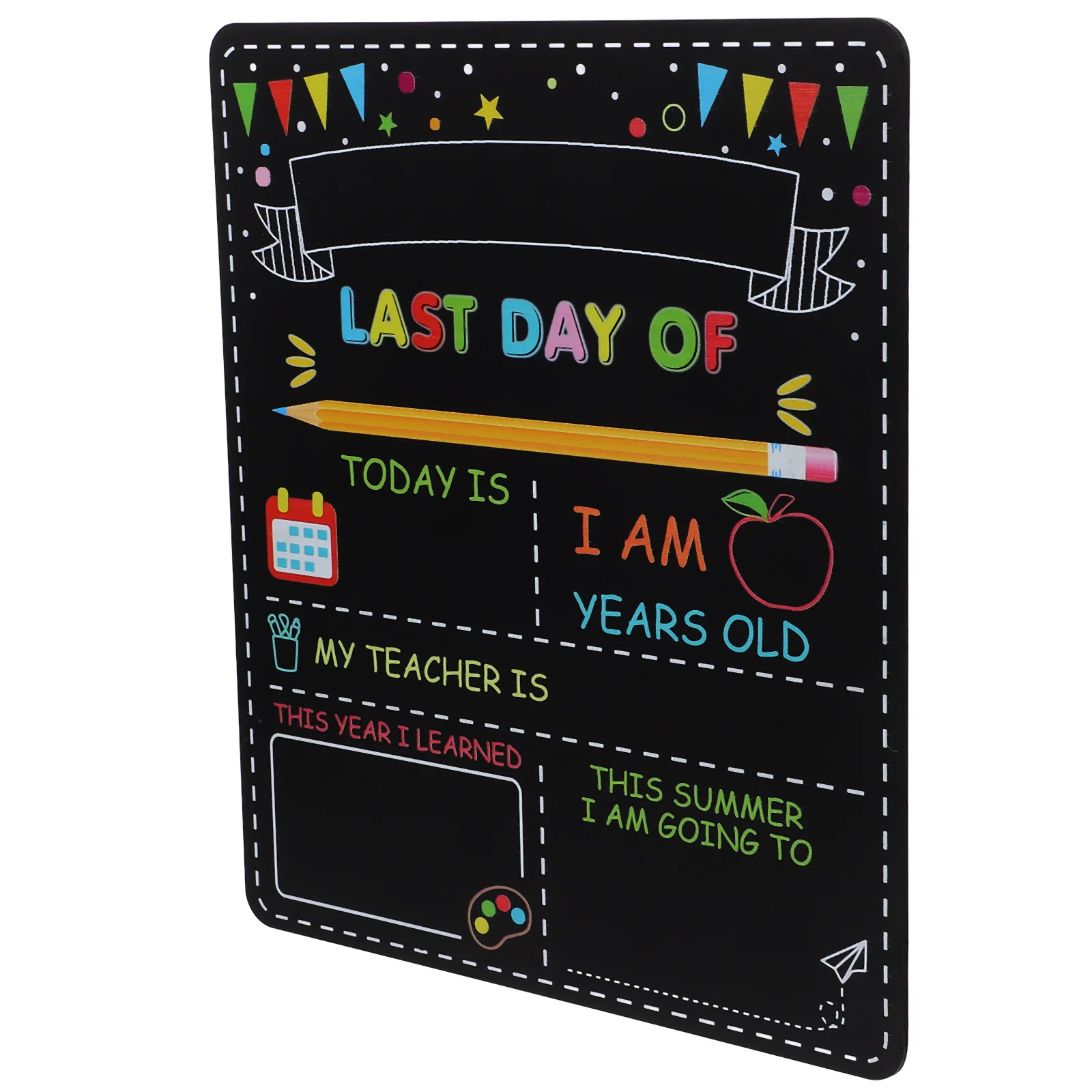 

Student Blackboard 30.5X25.4Cm Wooden Double Sided Day School Sign Chalkboard For Kids Preschool -12 Back To