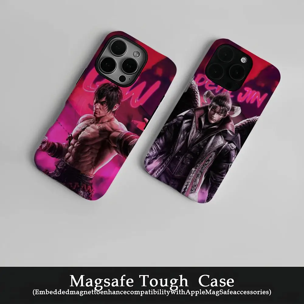 

Game T-TekkenS 8 Phone Case Film Korean INS For IPhone 16 15 14 13 12 11 Pro Max Plus Luxury Magnetic Double-layer Cover