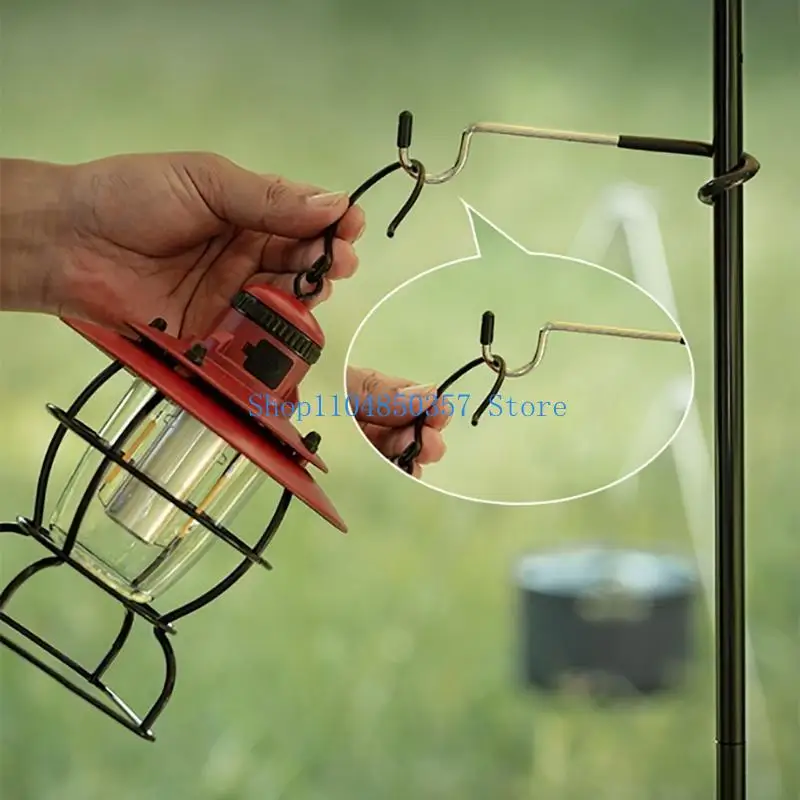

652F Camping Hook Hanger, Hook Lamps Lamps Hanger Tent Rod Post Hook Hanging Fishing Camping Travelling Adventure Tools