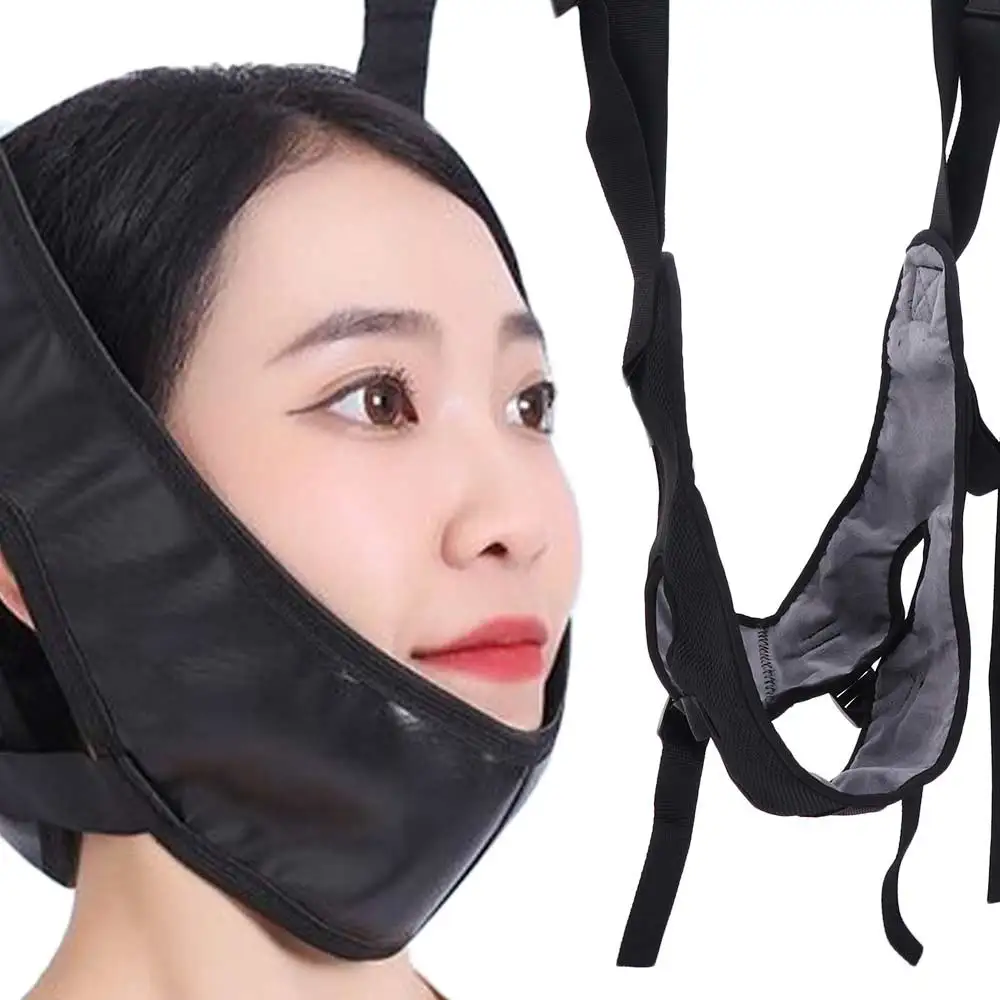 Breathable Cervical Neck Traction Belt Installation-free Adjustable Hanging Neck Stretching Strong Bearing Capacity Soft