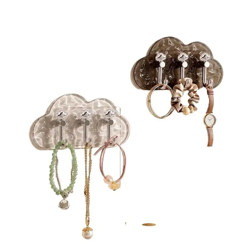 Luxury Cloud Hook No Drilling Strong Adhesive For Kitchen Bathroom Door Back Keys Towels No Trace Hooks