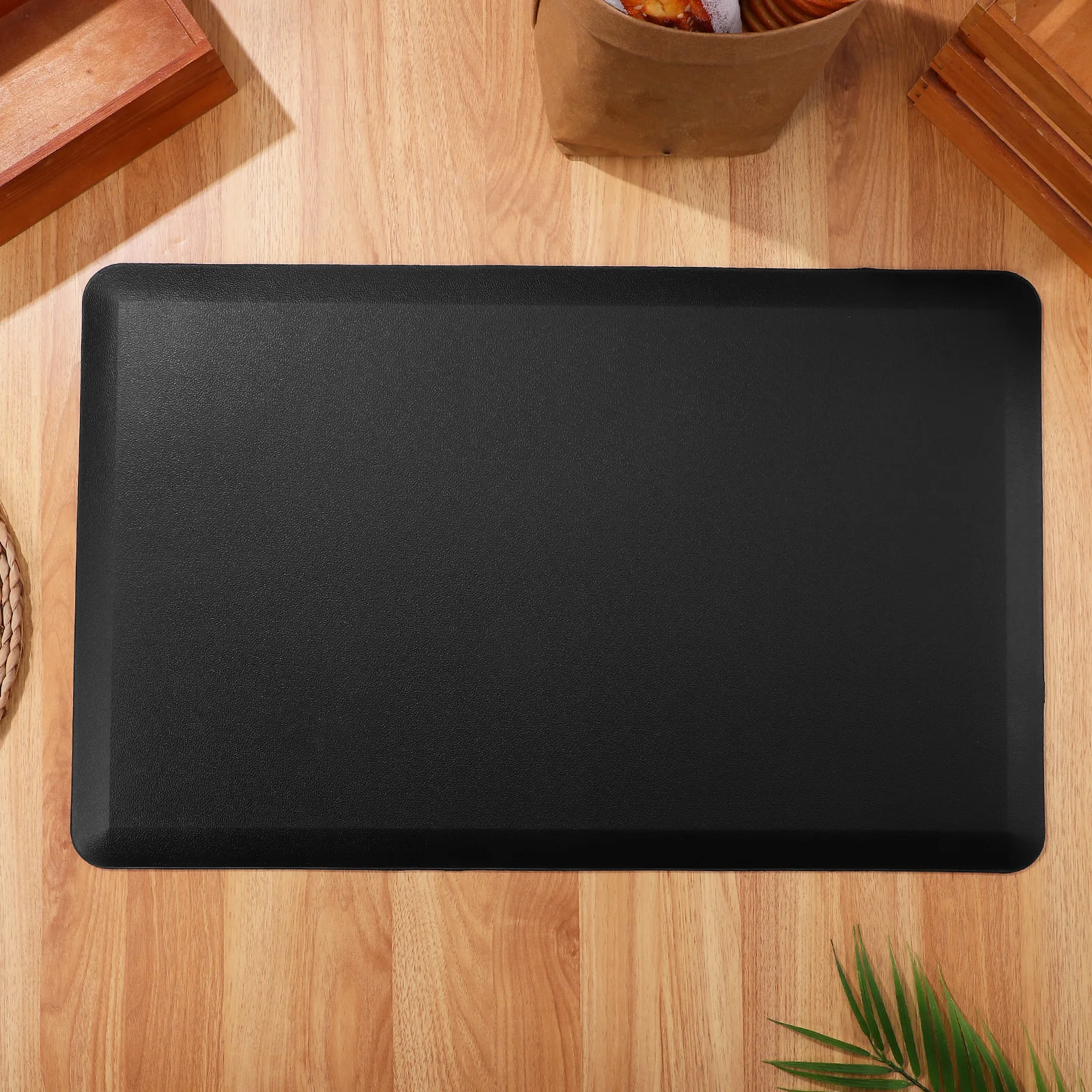 

AntiFatigue Foot Pad Black 44x71x12CM HighDensity Nonslip Kitchen Office Mats EasyCleaning LongLasting Use Standing Desk
