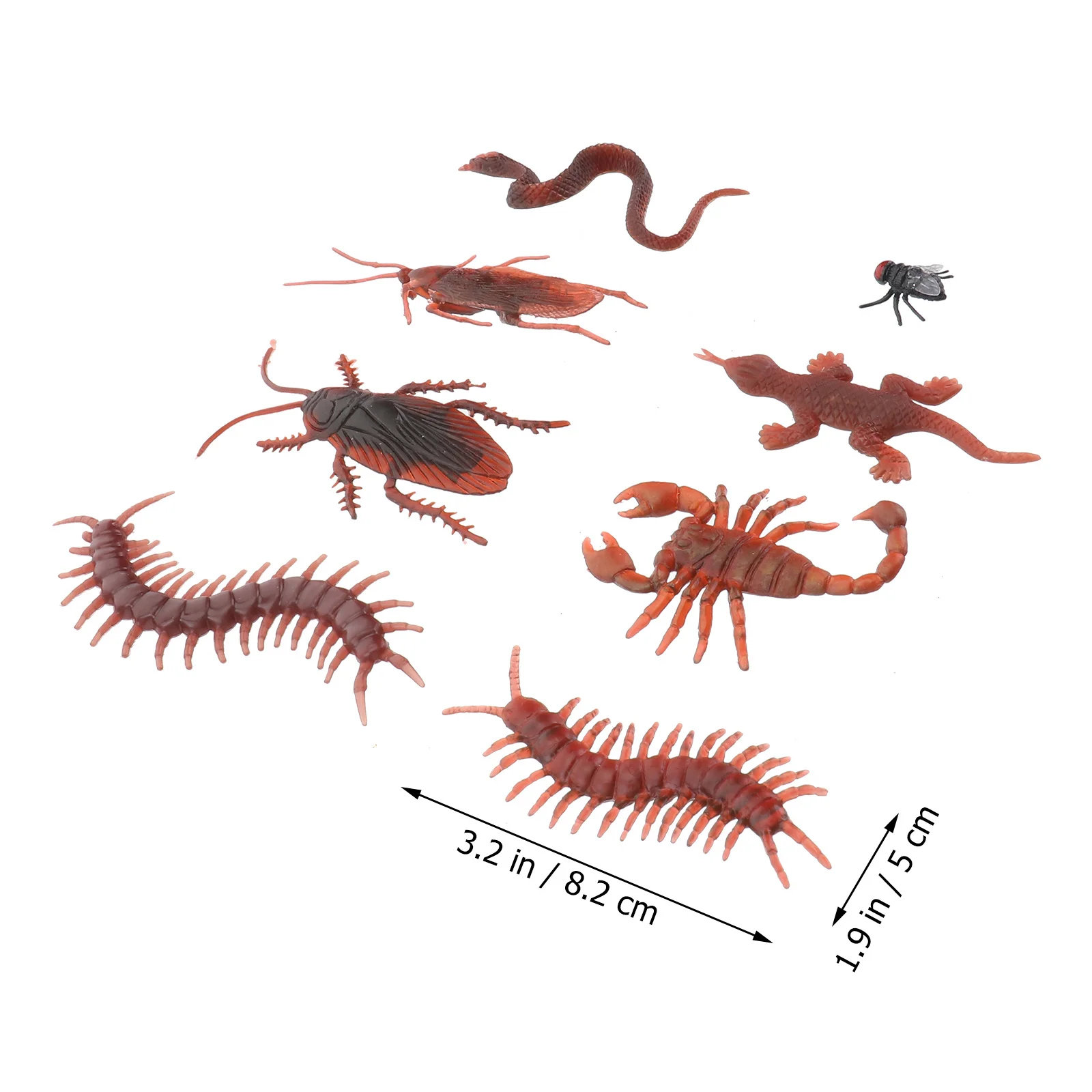 80 pezzi di insetti finti realistici, insetti di simulazione per la festa del primo di aprile di Halloween, geco artificiale ecologico