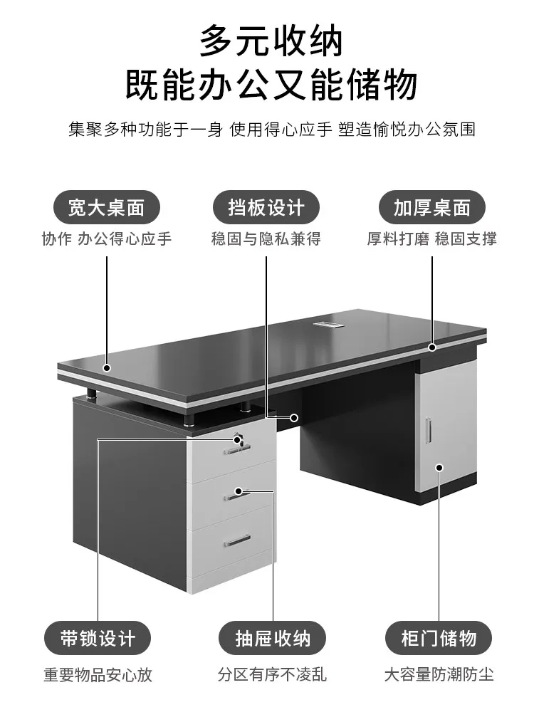 Minimalist Modern Office Desk — Executive Staff Workstation Single-Person Cubicle Home Computer Desk Escritorio Office Furniture