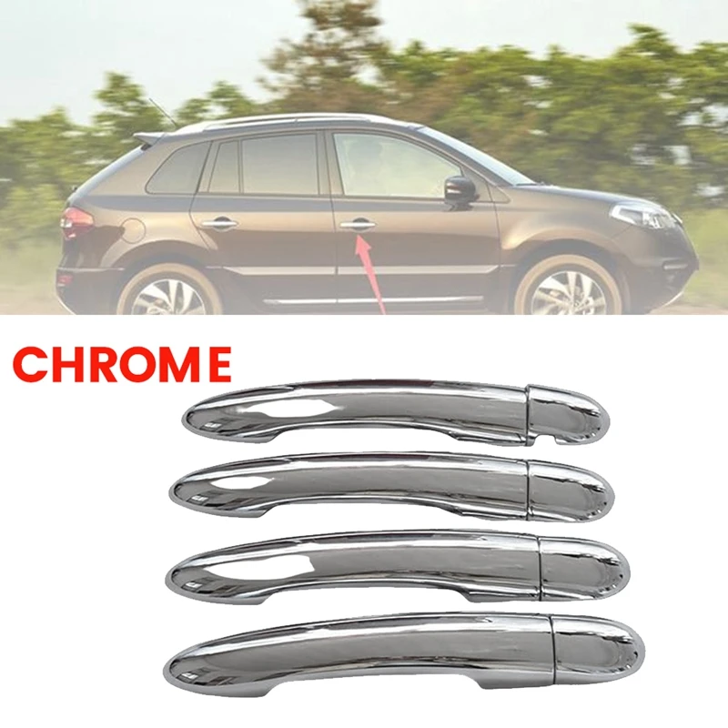 

Car Chrome Exterior Door Handle Cover Replacement Spare Parts For Renault Koleos 2009-2014 Door Handle Pull Cover Trim
