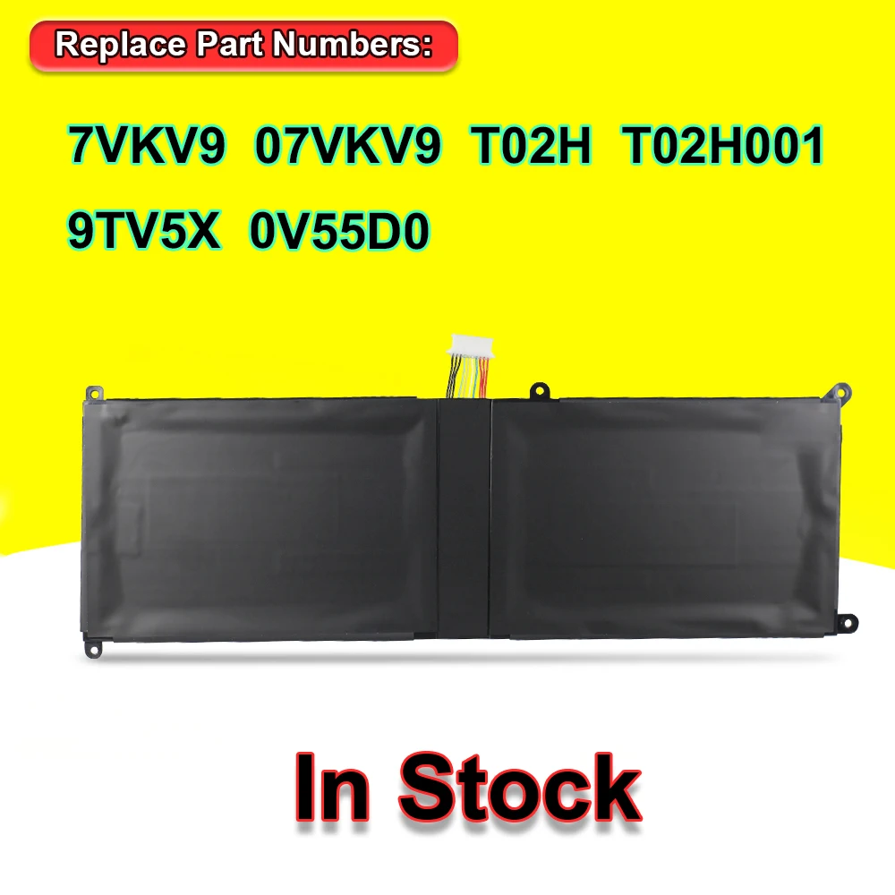 7VKV9 Laptop Battery For Dell Latitude XPS 12 7000 7275 9250 Series Notebook Tablet T02H001 0V55D0 7.6V 30Wh Rechargeable
