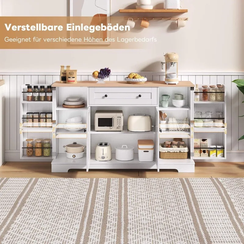 Household small apartment kitchen island, wooden middle island food cart, food delivery trolley