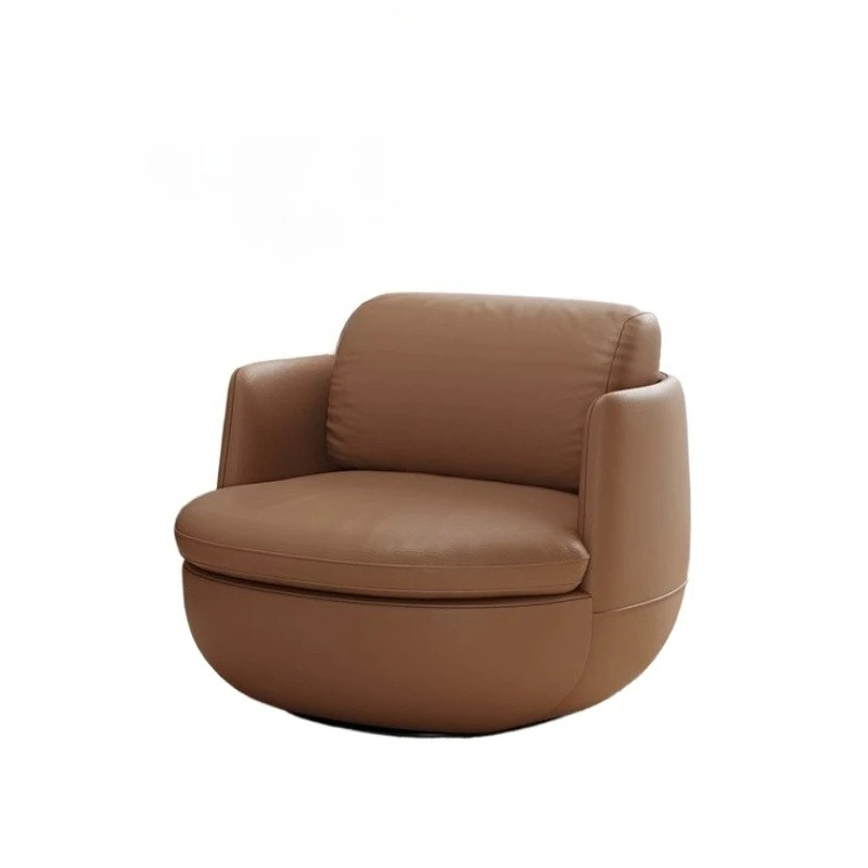 

Nordic modern simple sofa chair, villa club living room bedroom leisure chair, rotatable backrest single chair