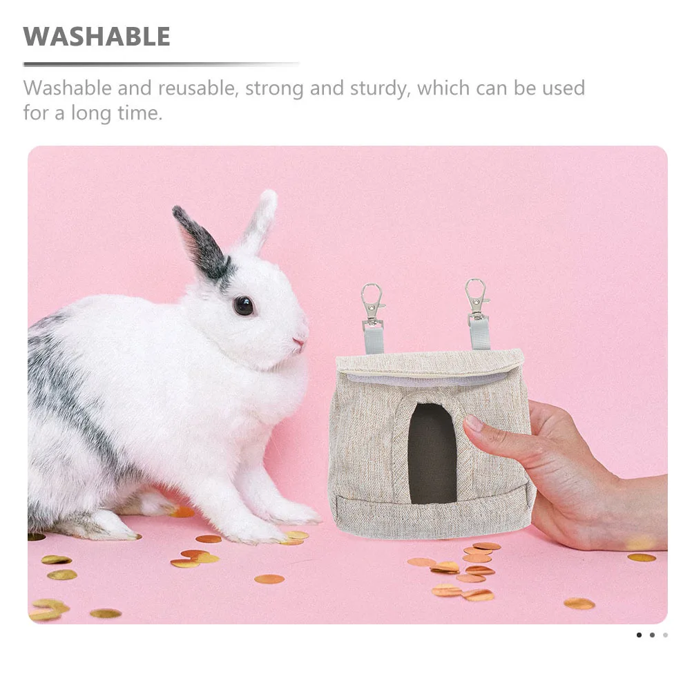 

2Pcs Chinchilla Hay Feeder Small Pet Cage Hanging Storage Holder Foldable Reusable Rabbit Guinea Pig Feeder Storage Holder