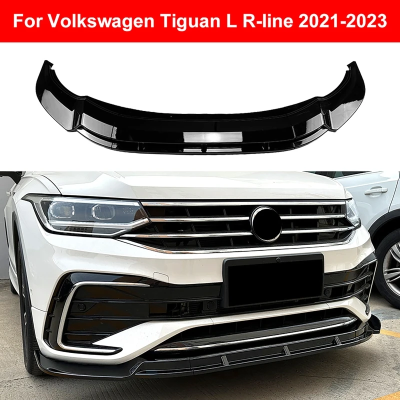 

Для Volkswagen Tiguan L R-line 2021 2022 2023, передний бампер автомобиля, диффузор для губ, спойлер, сплиттер, комплект кузова, защитная крышка