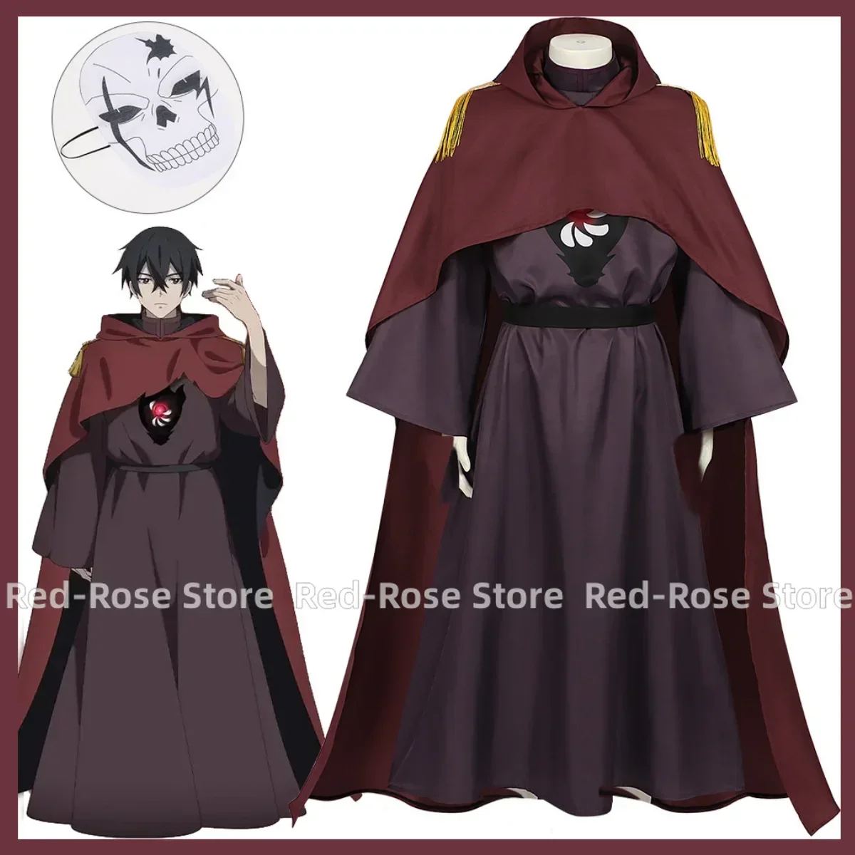 New Anime The Strongest Magician in The Demon Lord's Army Was A Human Ike Cosplay Costume Wig Cloak Uniform Man Carnival Suit