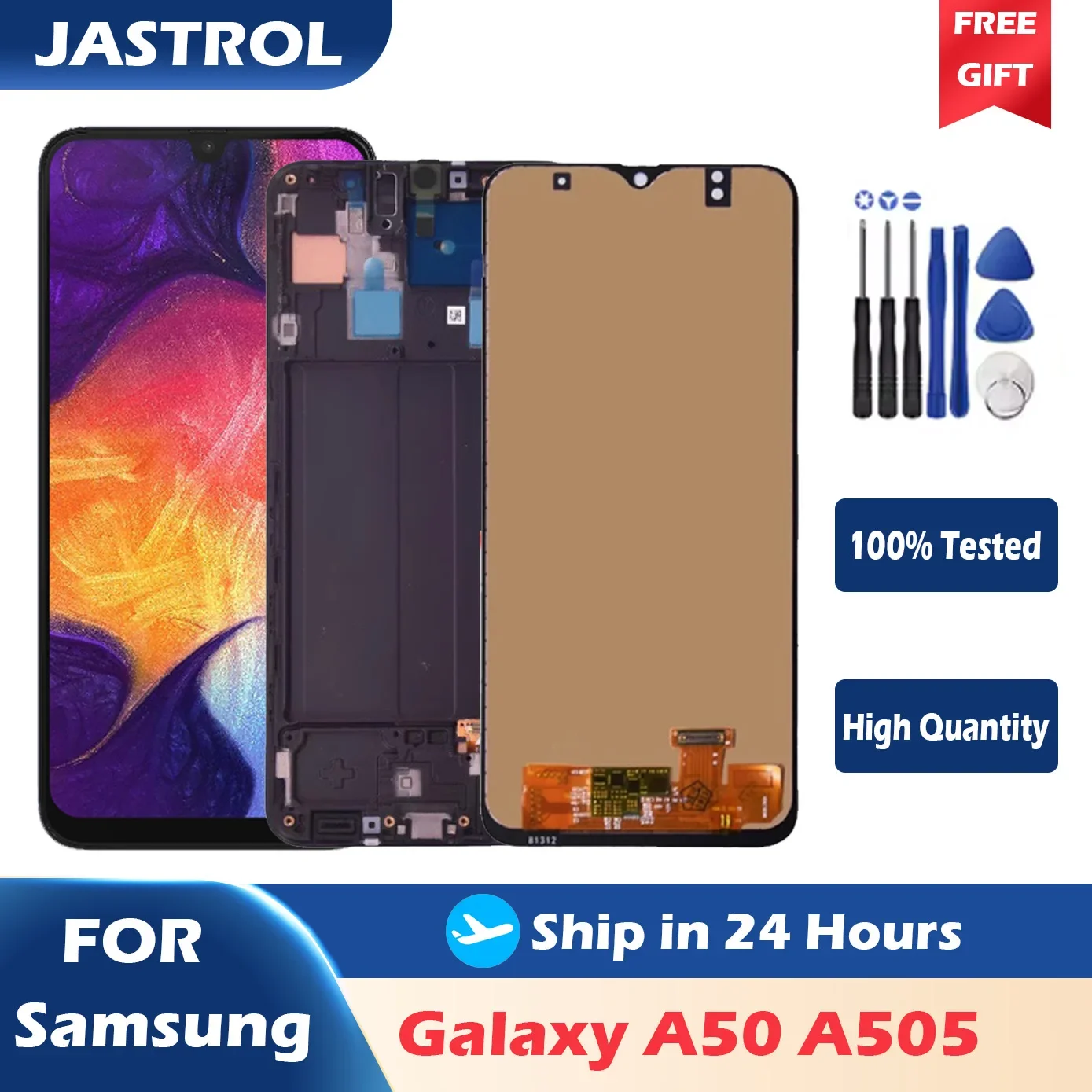 

TFT LCD For Samsung Galaxy A50 A505 A505FN/DS A505F/DS LCD Display Digital Touch Screen Replacement With Frame
