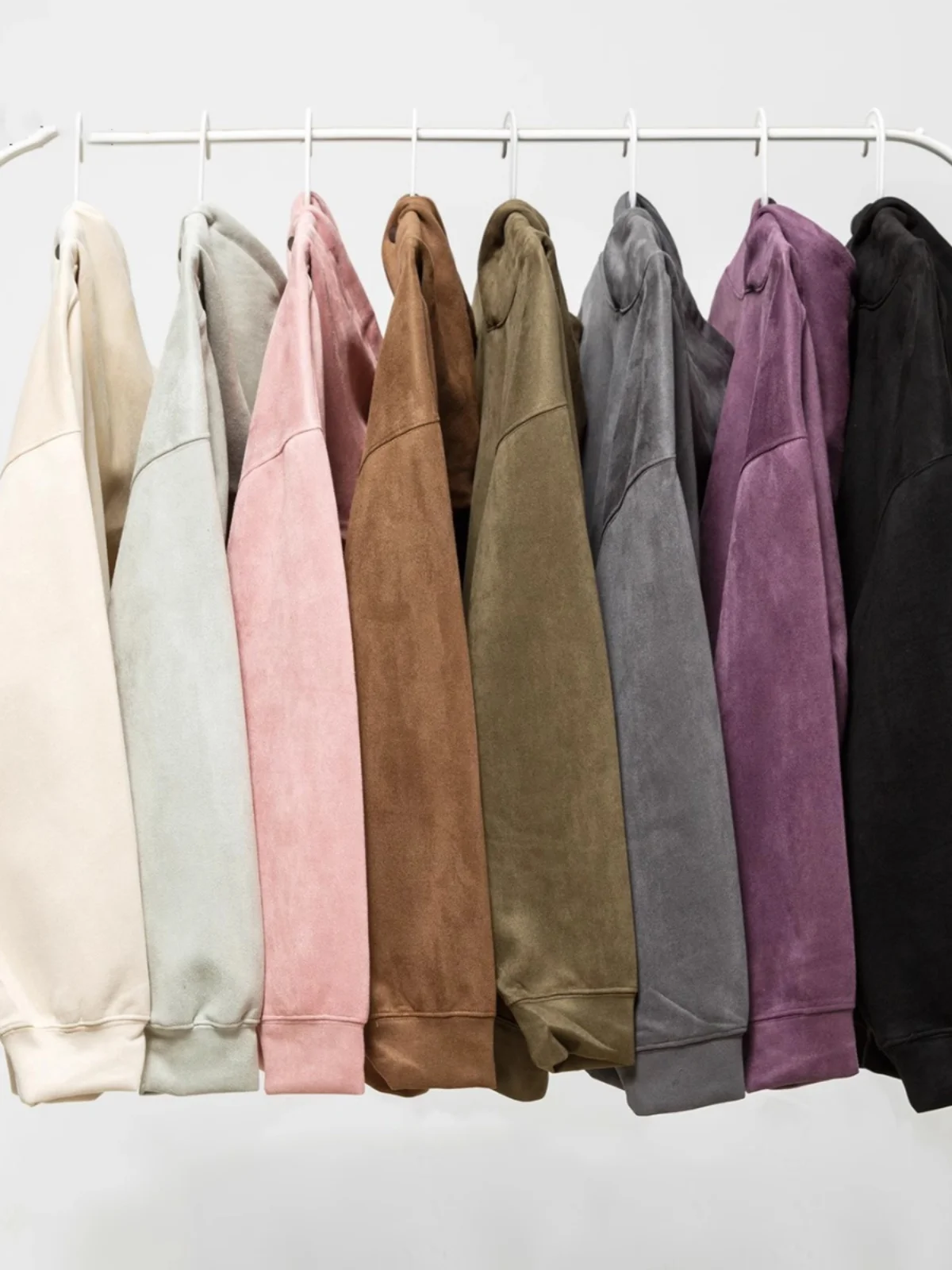 

Large Size 300 Pou Suede Hoodie Sweatirt Men's Basic Color Casual Loose Versatile Top Autumn Winter Streetwear