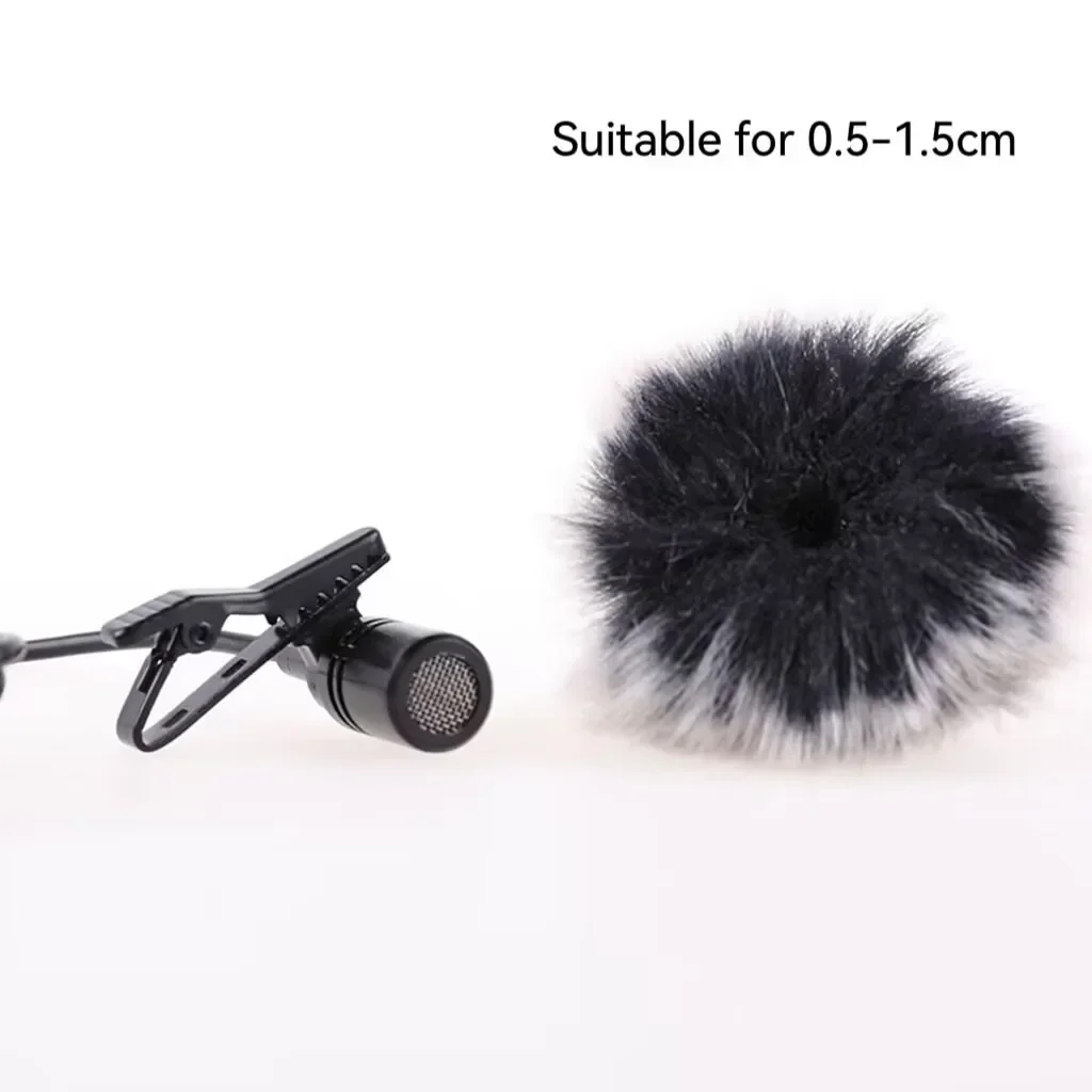 Lavalier Microphone Furry Windshield Mic Windshield Wind Muff Cover Foam Filter Sponge Microphone Windproof Cover For 5-12/15mm