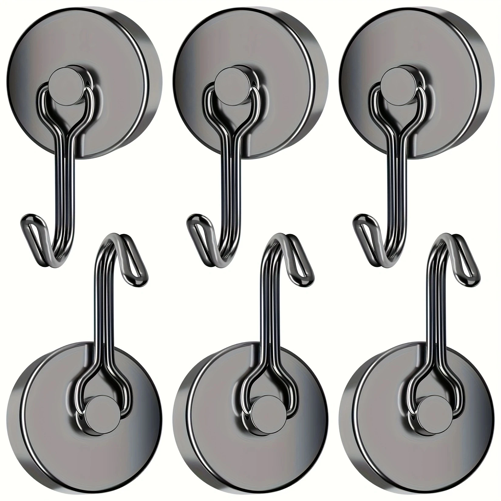 Familie magnetische haken Heavy Duty, 110Lbs sterke zeldzame aarde Neodymium-magneten met haken om op te hangen voor keuken, huis, werkplek