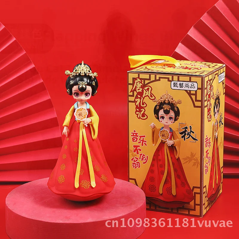 Tang-Dynastie Tumbler Little Sister Puppe im chinesischen Stil, Spielzeugornament von Shaanxi Xi'An kreatives kulturelles Geschenk für den Urlaub