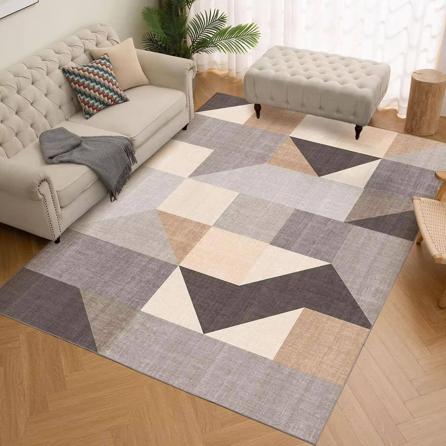 VIKAMA Modern Minimalist Living Room Carpet Durable And Easy-To-Clean Bedside Rug Sofa Coffee Table Foot Mat Home Decoration