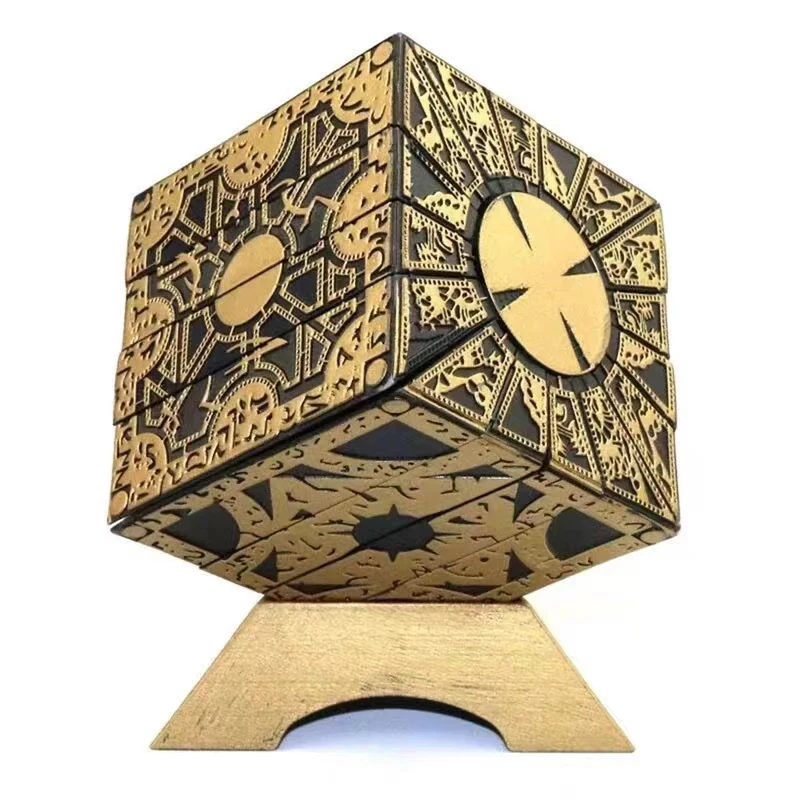 Einzigartige hellraiser Puzzle-Box mit Fall Klage Konfiguration Ghost Cubes Spielzeug Hobbys Halloween Cosplay Filme Requisiten